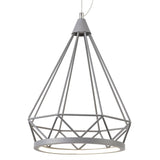 Elegant 8W LED Pendant Light in Matt Grey - 3700K Natural White, Adjustable Drop