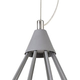 Elegant 8W LED Pendant Light in Matt Grey - 3700K Natural White, Adjustable Drop