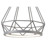 Elegant 8W LED Pendant Light in Matt Grey - 3700K Natural White, Adjustable Drop