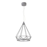 Elegant Geometric Pendant Light, 10W LED, 3700K, Matt Grey Finish, 3-Year Warranty