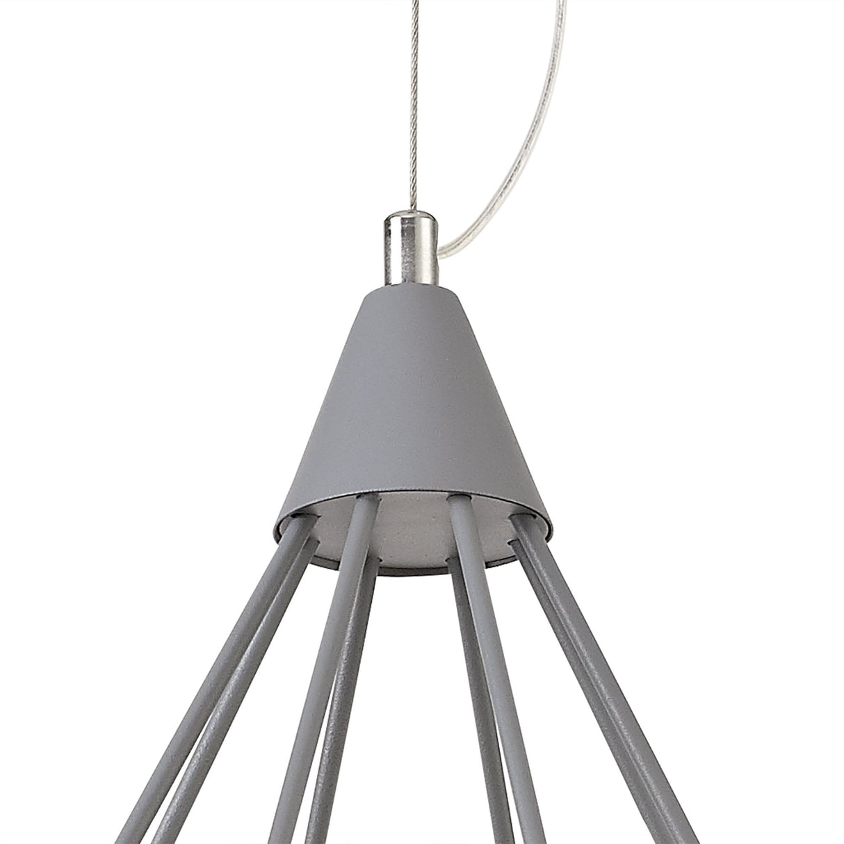 Elegant Geometric Pendant Light, 10W LED, 3700K, Matt Grey Finish, 3-Year Warranty
