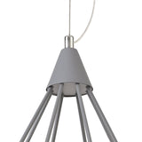 Elegant Geometric Pendant Light, 10W LED, 3700K, Matt Grey Finish, 3-Year Warranty