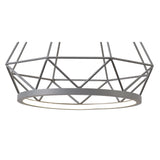 Elegant Geometric Pendant Light, 10W LED, 3700K, Matt Grey Finish, 3-Year Warranty
