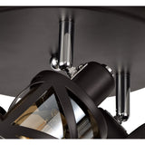 Tri-Light Amber Spotlight Fixture with Oiled Bronze & Polished Chrome Finish