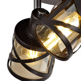 Tri-Light Amber Spotlight Fixture with Oiled Bronze & Polished Chrome Finish