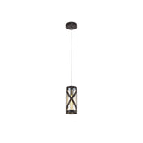Elegant Amber Pendant Light with Oiled Bronze and Polished Chrome Finish