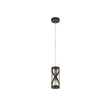 Elegant Amber Pendant Light with Oiled Bronze and Polished Chrome Finish