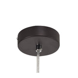 Elegant Amber Pendant Light with Oiled Bronze and Polished Chrome Finish