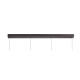 Elegant Quartet Linear Pendant in Oiled Bronze and Polished Chrome with Amber Glass Shades
