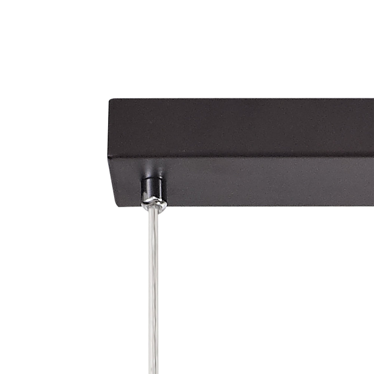 Elegant Quartet Linear Pendant in Oiled Bronze and Polished Chrome with Amber Glass Shades