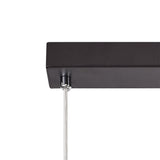 Elegant Quartet Linear Pendant in Oiled Bronze and Polished Chrome with Amber Glass Shades