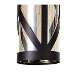 Elegant Quartet Linear Pendant in Oiled Bronze and Polished Chrome with Amber Glass Shades