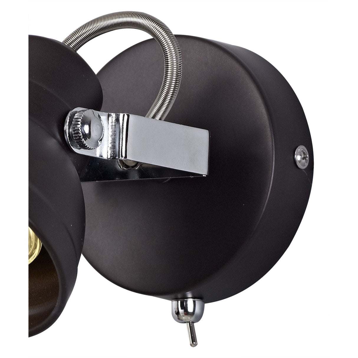 Versatile Spotlight in Oiled Bronze & Polished Chrome with Toggle Switch