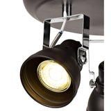 Versatile Triple GU10 Spotlight in Oiled Bronze and Polished Chrome Finish