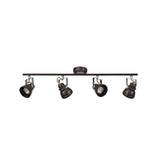 Oiled Bronze and Chrome 4-Light Adjustable Bar Spotlight