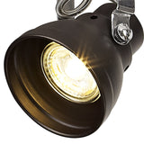 Oiled Bronze and Chrome 4-Light Adjustable Bar Spotlight