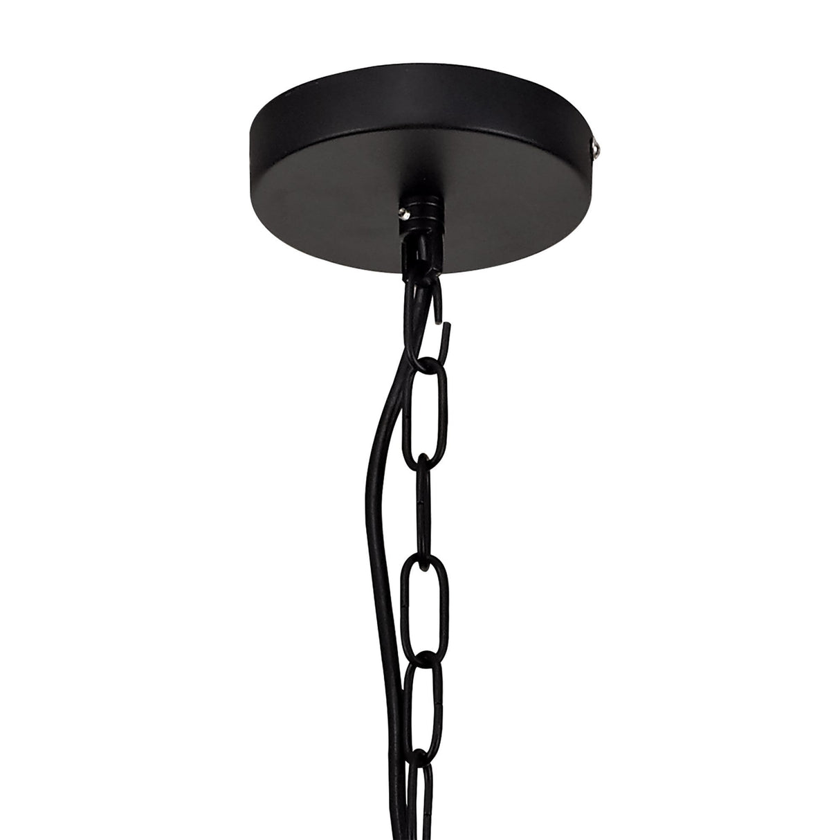Modern Pendant Chandelier, 4-Light, Matte Black Finish
