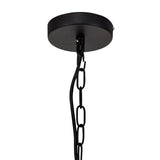 Modern Pendant Chandelier, 4-Light, Matte Black Finish