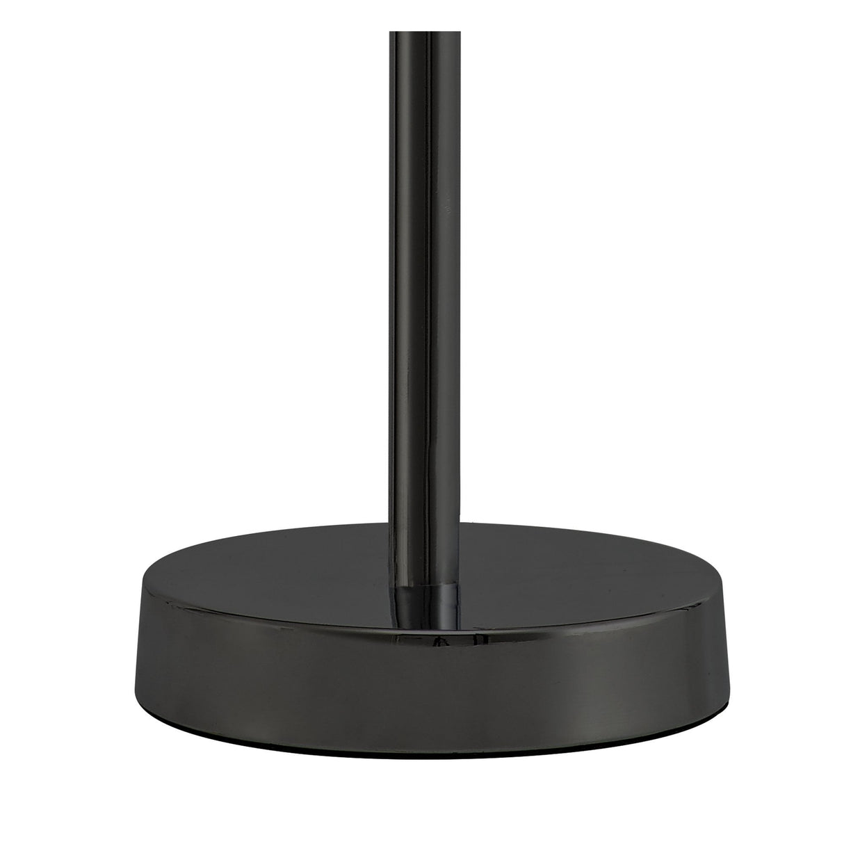 Sleek Matte Black Table Lamp with Clear Shade and Inline Switch