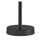 Sleek Matte Black Table Lamp with Clear Shade and Inline Switch