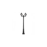 Golia Ricu-Bisso Triple Head 2x6W LED Post Lantern in Black