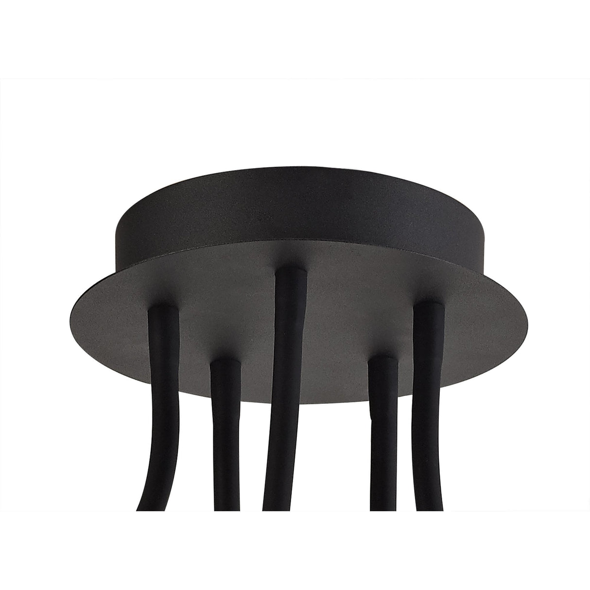 Modern Adjustable LED Ceiling Light with 5 Satin Copper Arms, Black Finish, Dimmable, 3000K Warm White