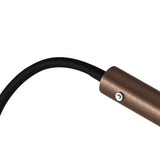 Adjustable Black and Satin Copper LED Table Lamp with Touch Dimmer and 3-Year Warranty