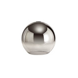Single Light Pendant with 30cm Globe Glass, Polished Nickel and Matte Black Finish, Smoked/Clear Design