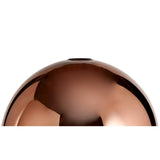 Modern 1-Light Pendant with 30cm Glass Globe in Copper and Matte Black Finish
