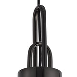 Modern Elegance: 1-Light E27 Pendant with 30cm Globe in Black Chrome/Smoked Glass