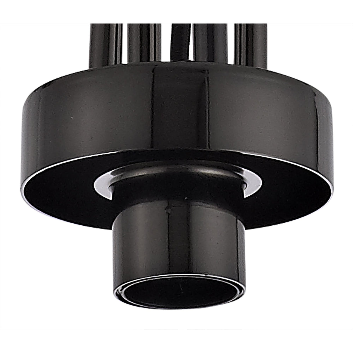 Modern Elegance: 1-Light E27 Pendant with 30cm Globe in Black Chrome/Smoked Glass