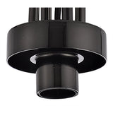 Modern Elegance: 1-Light E27 Pendant with 30cm Globe in Black Chrome/Smoked Glass