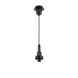 Modern Elegance: 1-Light E27 Pendant with 30cm Globe in Black Chrome/Smoked Glass