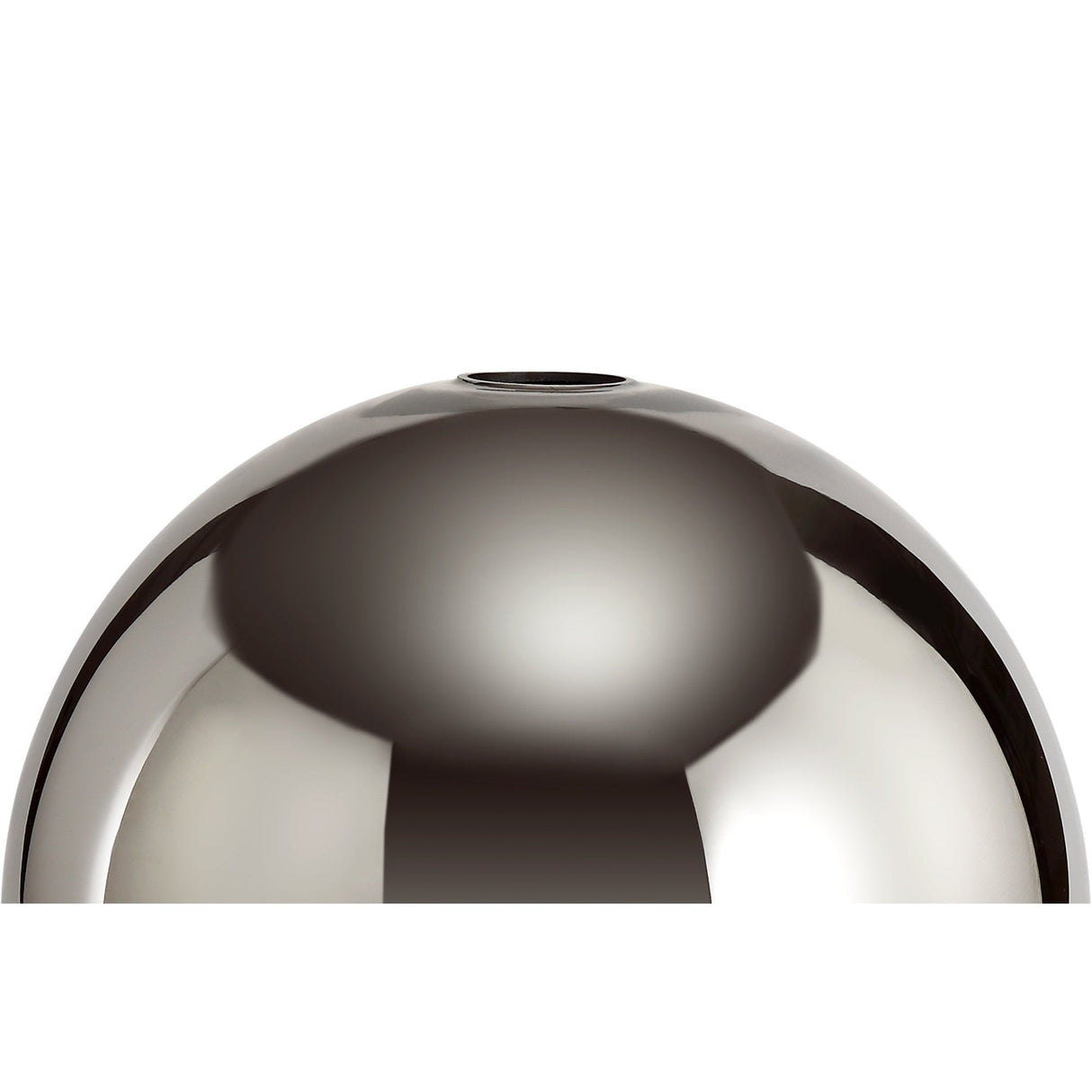 Modern Elegance: 1-Light E27 Pendant with 30cm Globe in Black Chrome/Smoked Glass