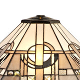 Elegant Antique Brass Pendant Light with 40cm Handcrafted Tiffany Shade and Clear Crystal Accents