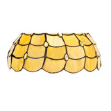 Elegant Antique Brass Pendant Light with Tiffany Shade and Crystal Accents