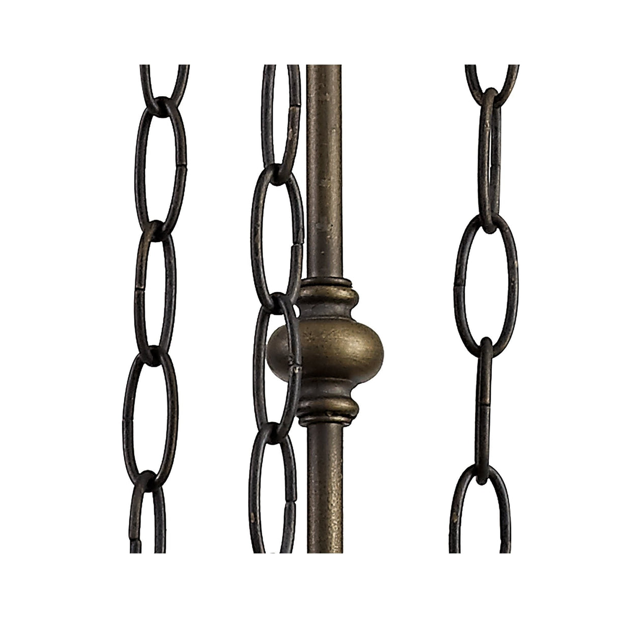 Antique Brass Uplight Pendant with Tiffany Style Crystal Shade - E27, Adjustable Drop