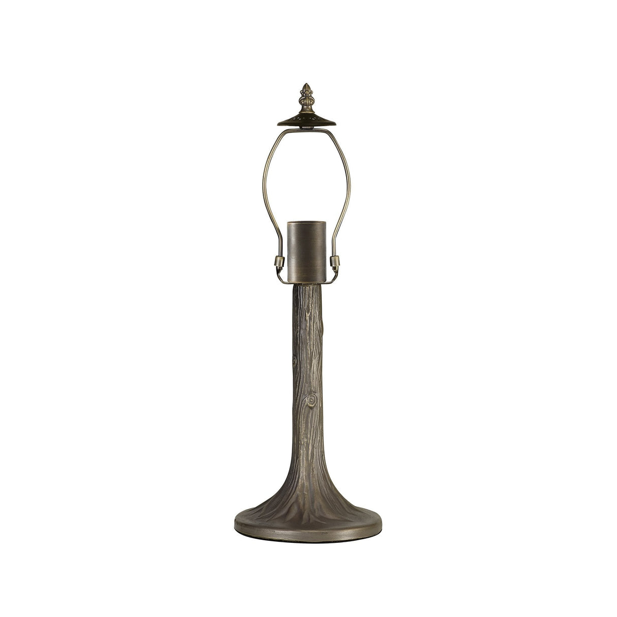 Elegant Tree-Inspired Table Lamp with Blue and Orange Tiffany Shade