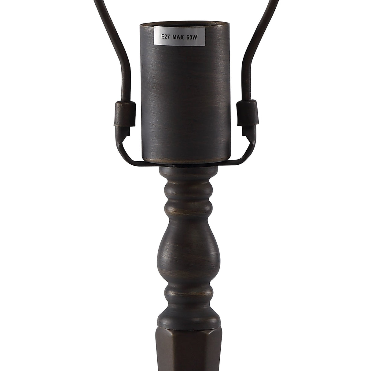 Elegant Octagonal Table Lamp with Tiffany Shade and Amber Crystal Accents