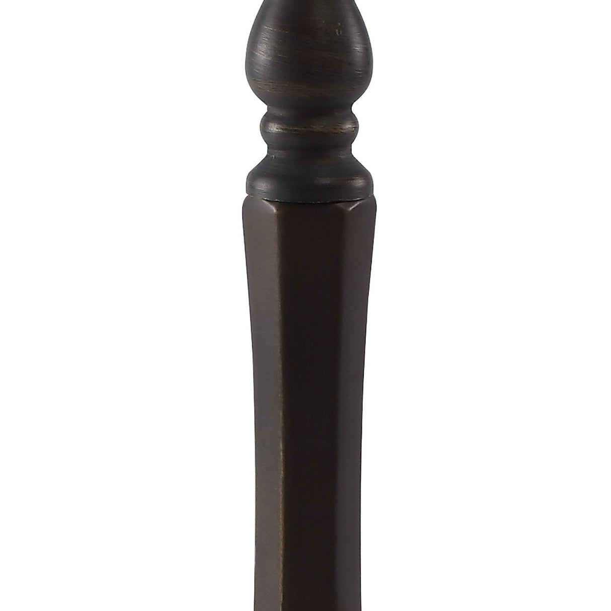 Elegant Octagonal Table Lamp with Tiffany Shade and Amber Crystal Accents