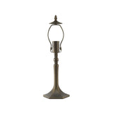 Elegant Octagonal Table Lamp with Tiffany Shade and Amber Crystal Accents
