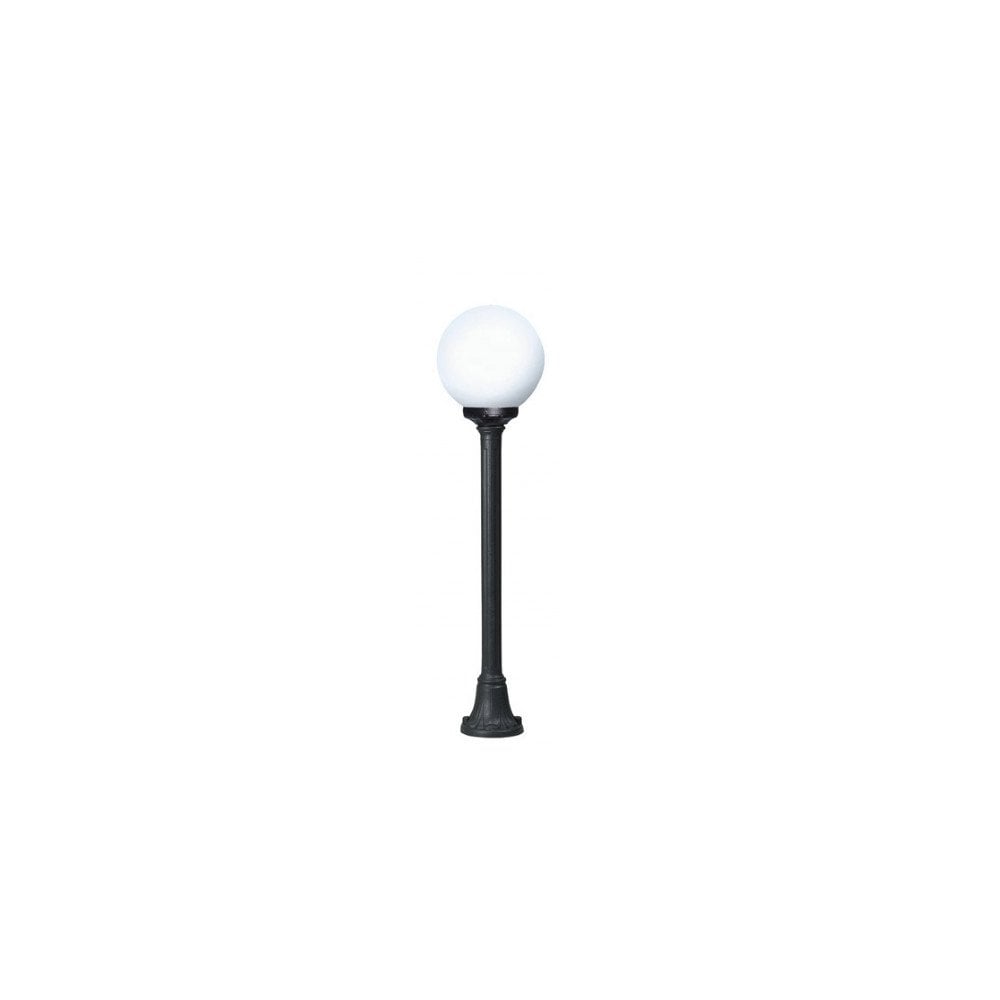 Elegant Black Globe Light with 6W Warm LED and Opal Diffuser