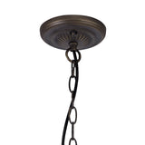 Elegant Tiffany Pendant Light with Dual Uplighting – Purple, Pink & Crystal, Antique Brass Finish