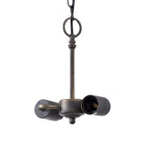 Vintage Elegance: Dual Light Pendant with 40cm Tiffany Style Shade in Purple/Pink and Antique Brass Finish