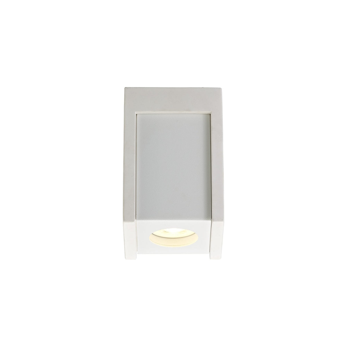 Contemporary 1-Light Ceiling Spotlight in Paintable White Gypsum