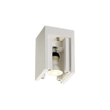 Contemporary White Gypsum Ceiling Light with Black Accent - 1 GU10 Spotlight