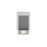 Sleek Single GU10 Ceiling Light: Paintable White Gypsum with Polished Chrome Accent