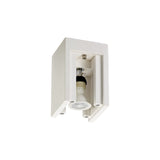 Sleek Single GU10 Ceiling Light: Paintable White Gypsum with Polished Chrome Accent