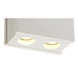 Dual Light Ceiling Fixture - Paintable White Gypsum with Matte Finish Cover