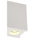 Dual Light Ceiling Fixture - Paintable White Gypsum with Matte Finish Cover